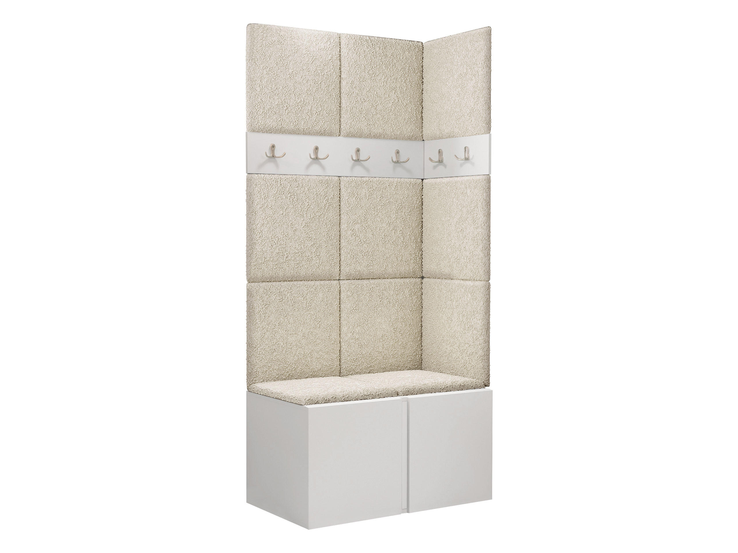 GARDEROBEN-SET Orion I - Creme/Weiß, Holzwerkstoff/Kunststoff (84/186/46cm) - MIRJAN24