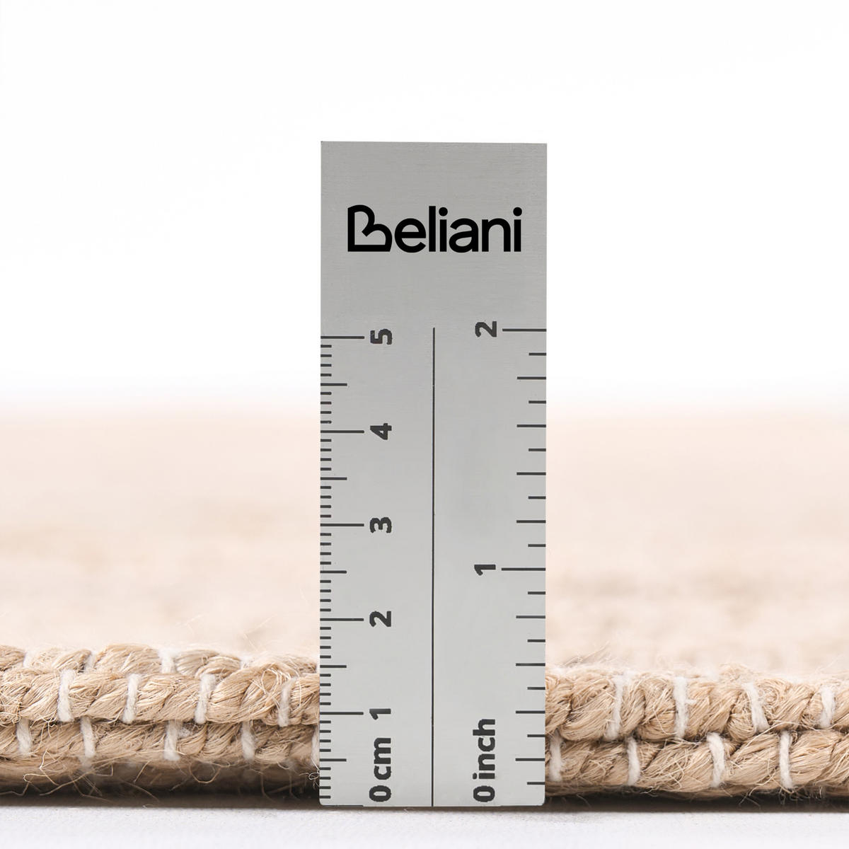 KOBEREC Světle béžový 160/230 cm Juta Amravati - béžová, textil (160/230cm) - Beliani
