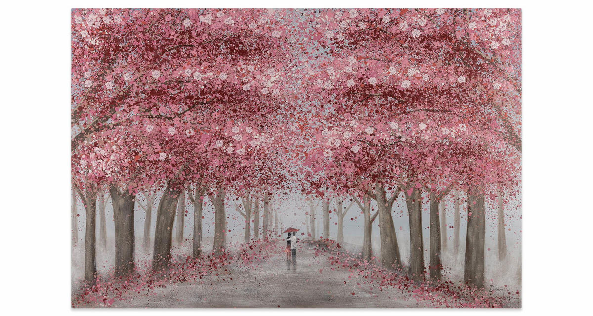 ÖLGEMÄLDE 120/80 cm - Pink, Holz/Textil (2.3/80cm) - KUNSTLOFT