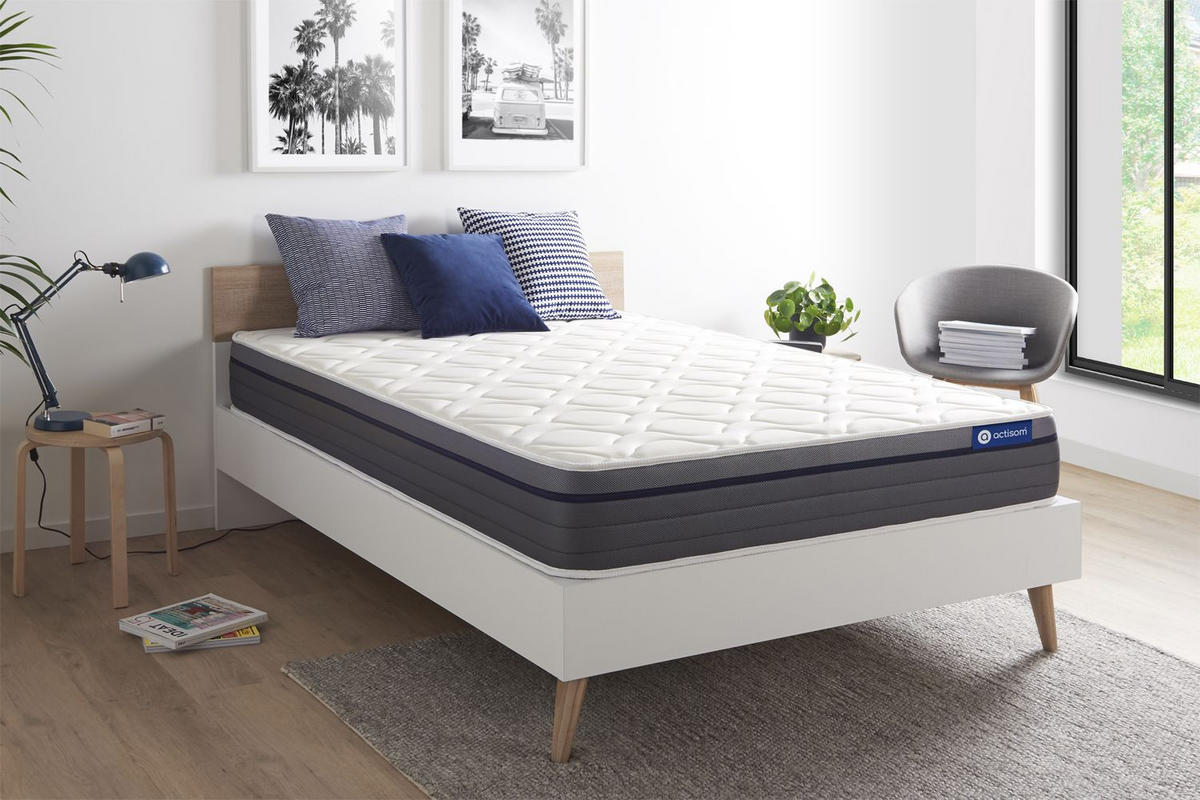 MATRATZE Actilatex zen Latex und Memory-Schaum 140 x 220 cm h1 - Weiß, Textil (140/220cm) - ACTISOM