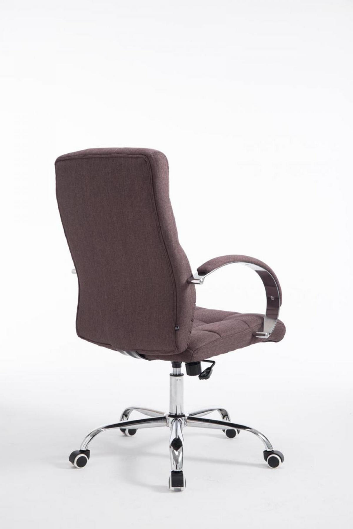 DREHSTUHL Stoff braun - Chromfarben/Braun, Textil/Metall (54/105/51cm) - CLP