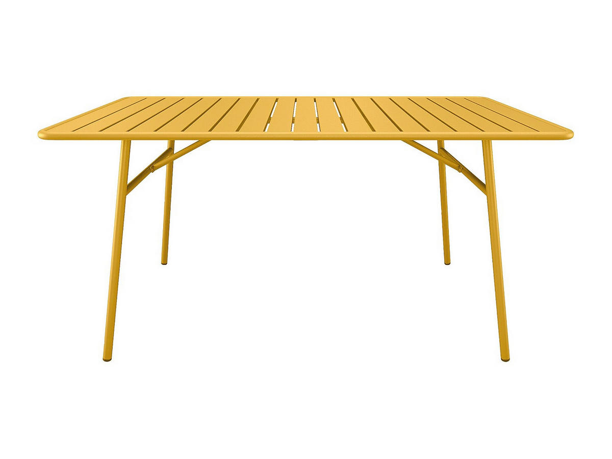 GARTENTISCH L.200 cm - Metall - Senfgelb - MIRMANDE von MYLIA - Gelb, Metall (100/200/75cm) - Vente-Unique