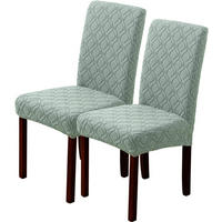 STUHLHUSSE Stretch Stuhlbezug 2 Stück - Hellgrün, Textil (18/25cm) - OBOSOE