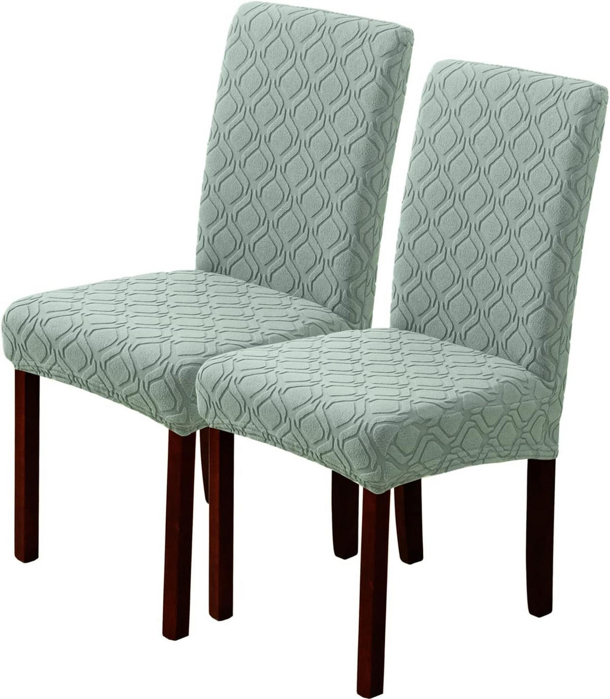 STUHLHUSSE Stretch Stuhlbezug 2 Stück - Hellgrün, Textil (18/25cm) - OBOSOE