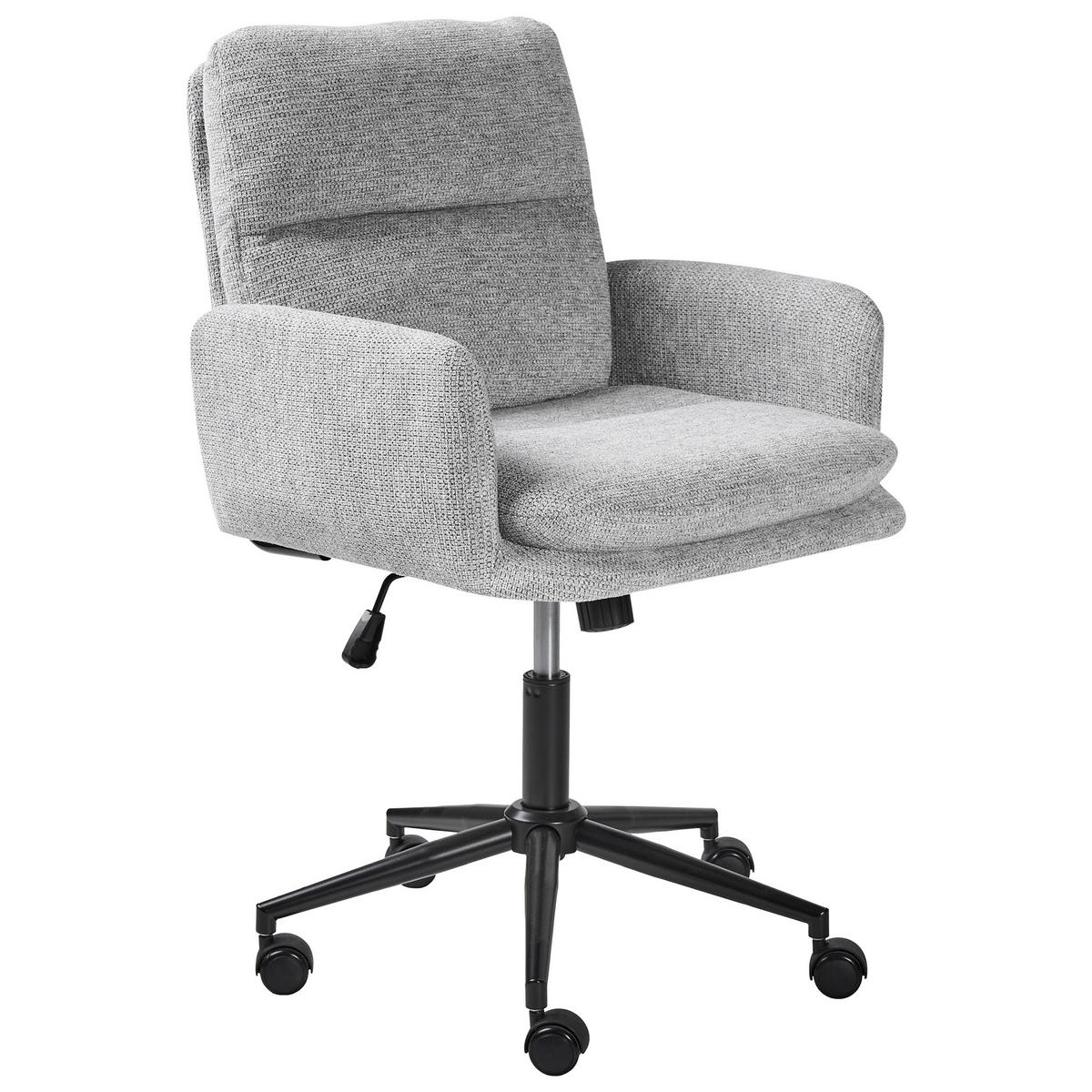 BÜROSTUHL Hellgrau Constantia - Hellgrau, Textil (58/86/58cm) - Beliani