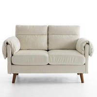 2-SITZER SOFA Chenille Beige - Beige, Holzwerkstoff/Textil (70/85/124cm) - WISHDOR