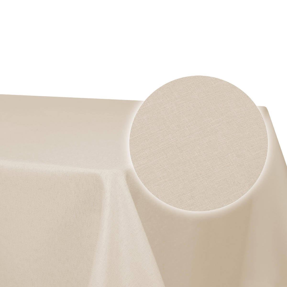 TISCHDECKE Leinenoptik 110x110 cm eckig Creme - Creme, Kunststoff (110/110cm) - TiborTex