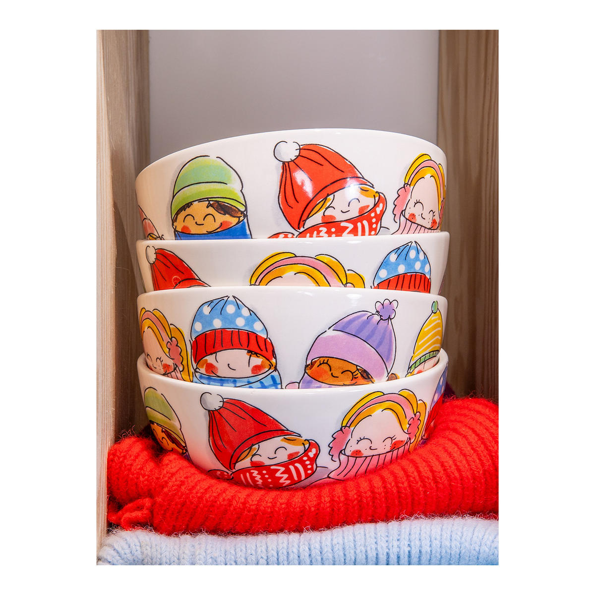SCHALE Gemütliche Tage - Gemütliche Hüte in Bunt - 15cm - Multicolor, Keramik (15.5/6.7/15.5cm) - Blond Amsterdam