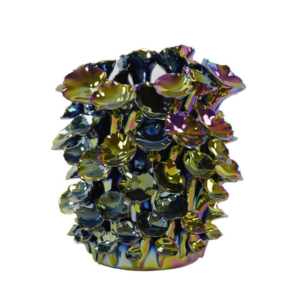 TEELICHTHALTER PANTHEO Ø15x16 cm, Keramik, Mehrfarbig - Multicolor, Keramik (15/16cm) - Light & Living