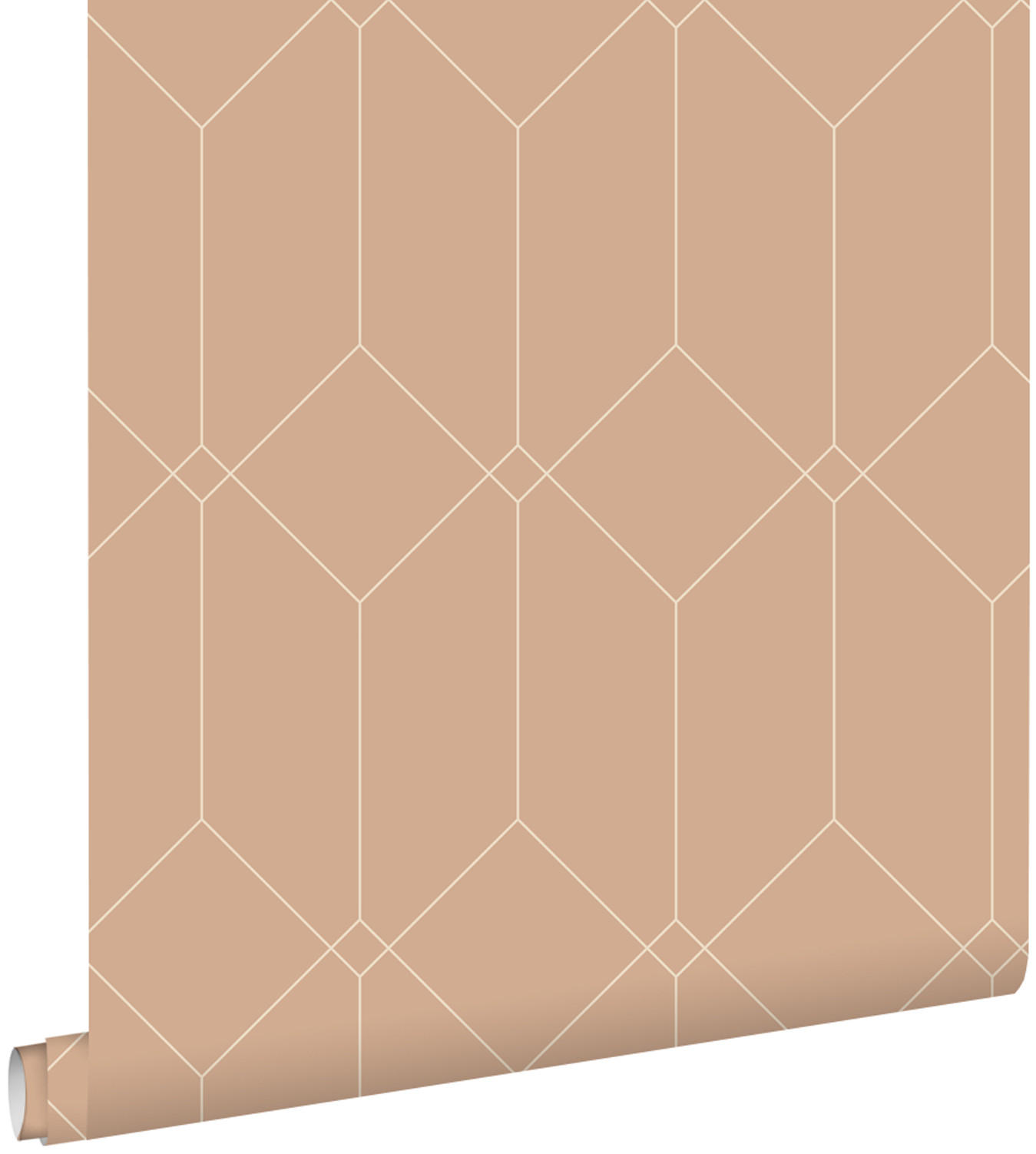 TAPETE Art Decó Muster 50 x 900 cm - Terracotta, Papier (50/900cm) - ESTAhome