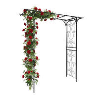 ROSENBÅGE Svart metall 206 cm - Svart, Metall (52/206/204cm) - Relaxdays