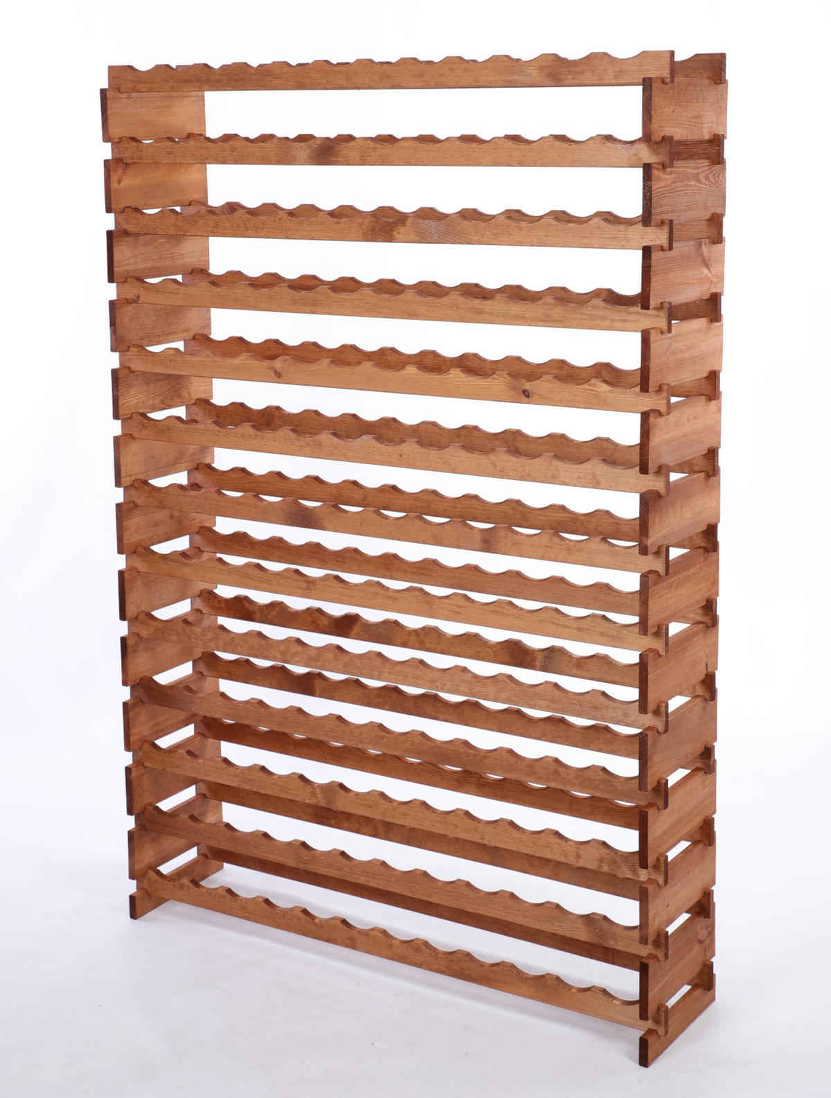 WEINREGAL VINOTECA FLEX PRO HxBxT 191x123x28cm 168 Flaschen auf 14 Ebenen Braun geölt - Braun, Holz (123/191/28cm) - PROREGAL