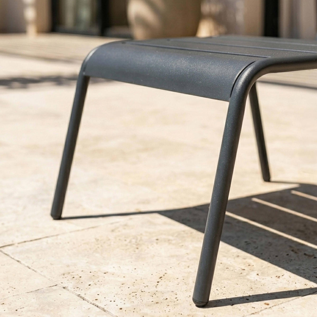 GARTENHOCKER, Grau - Grau, Metall (44/30/40cm) - Oviala