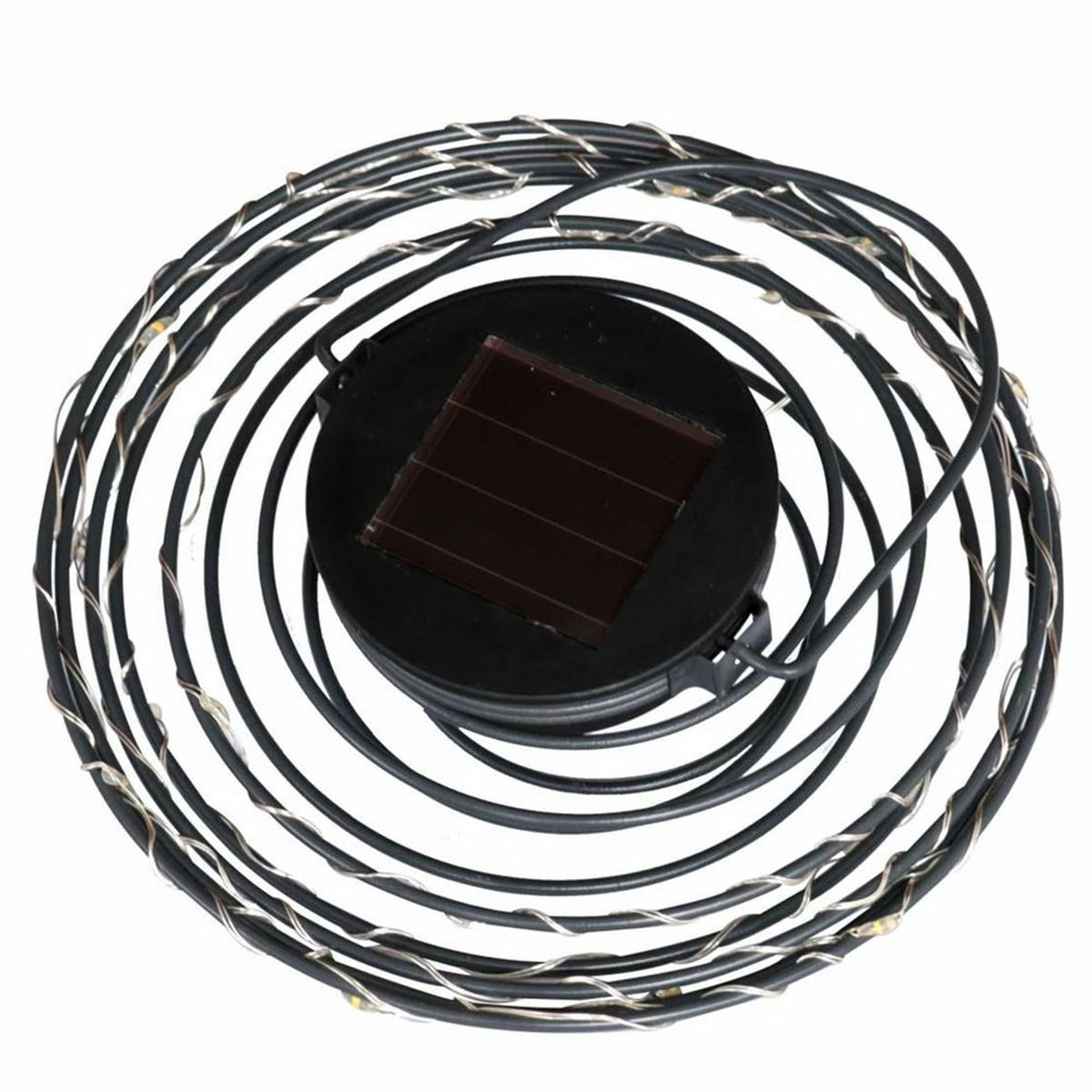 LED SOLARLEUCHTE Bienennest Anthrazit 2er Set - Anthrazit, Kunststoff (15/15/15cm)