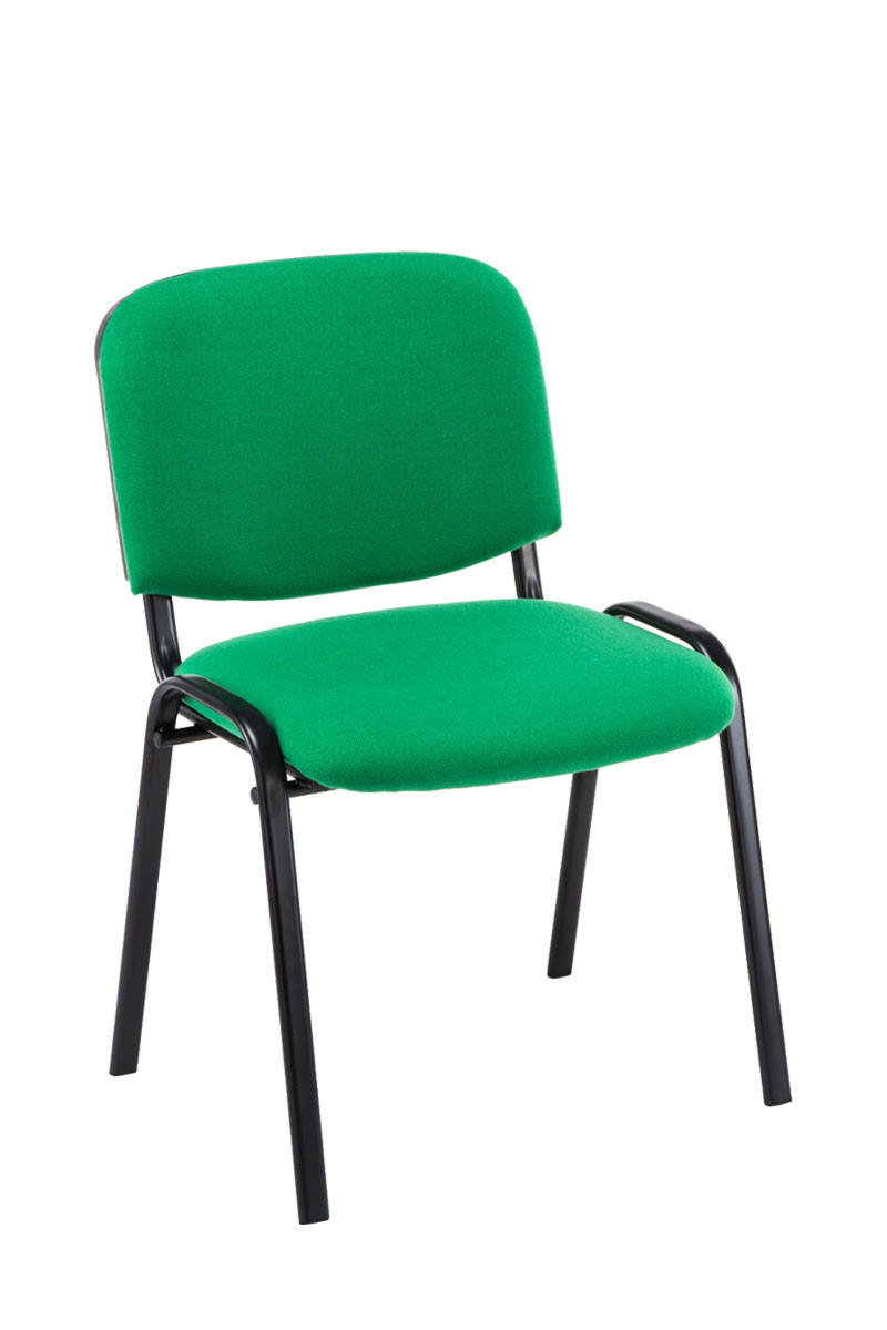 BESUCHERSTUHL Keen mit Stoffbezug, Gestell Schwarz / Bezug Grün - Schwarz/Grün, Textil/Metall (53/83/53cm) - TPFLiving