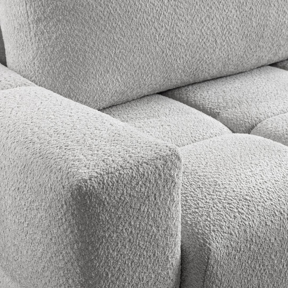 ECKSOFA L Weiß LORIN - Weiß, Textil (255/165cm) - Compleo24