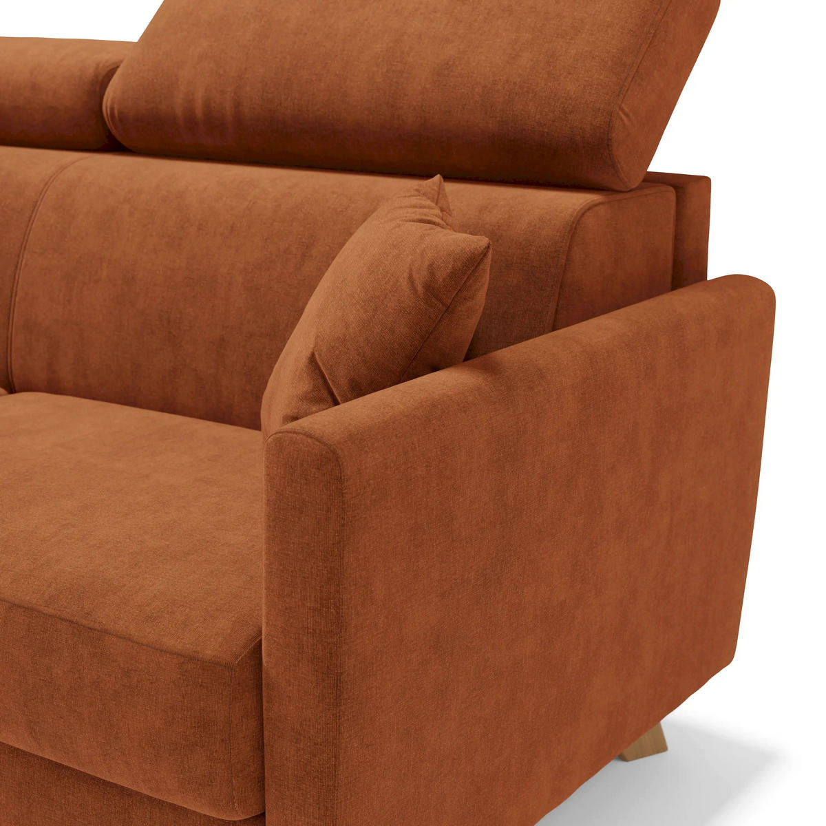 SCHLAFSOFA Francy - Orange, Metall (160/92/97cm) - Divani.store