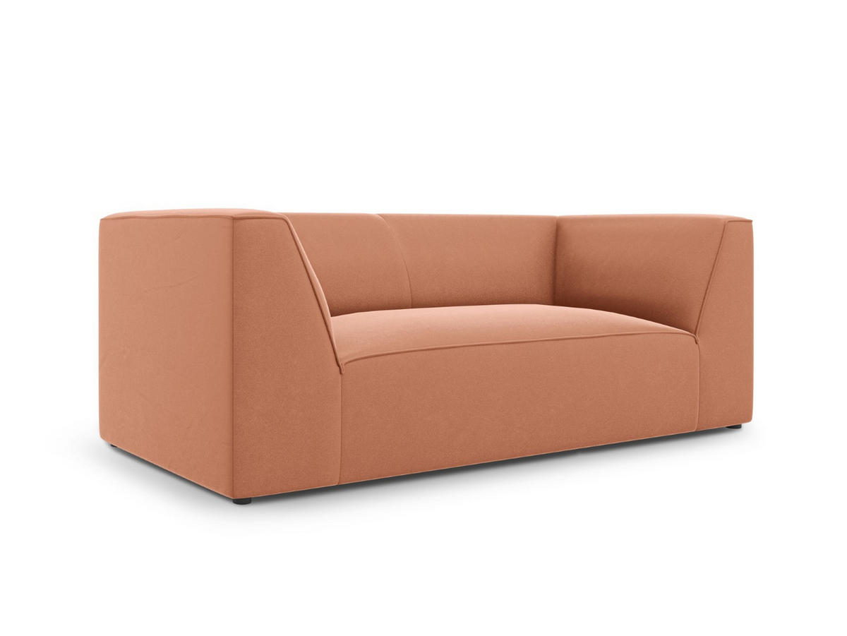 SOFA Ruby aus Samt rosa 2 Sitzplätze - Pink, Textil (93/69/174cm) - Micadoni