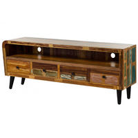 TV-BOARD Altholz 180x45x70 mehrfarbig lackiert SIXTIES #119 - Multicolor, Holz (180/70/45cm) - Massivmoebel24