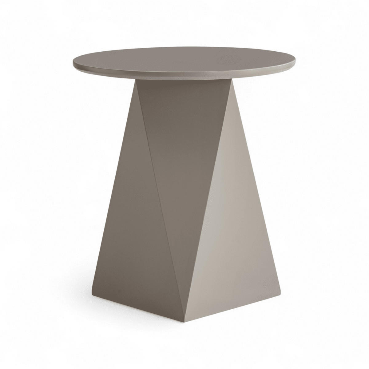 COUCHTISCH rund Beige 50/50/50 cm - Taupe/Graubraun, Holzwerkstoff (50/50/50cm) - Furnhouse