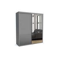 KLEIDERSCHRANK MAT C Grau 190x60x205 cm - Grau, Holzwerkstoff (190/205/60cm) - FURNLUX