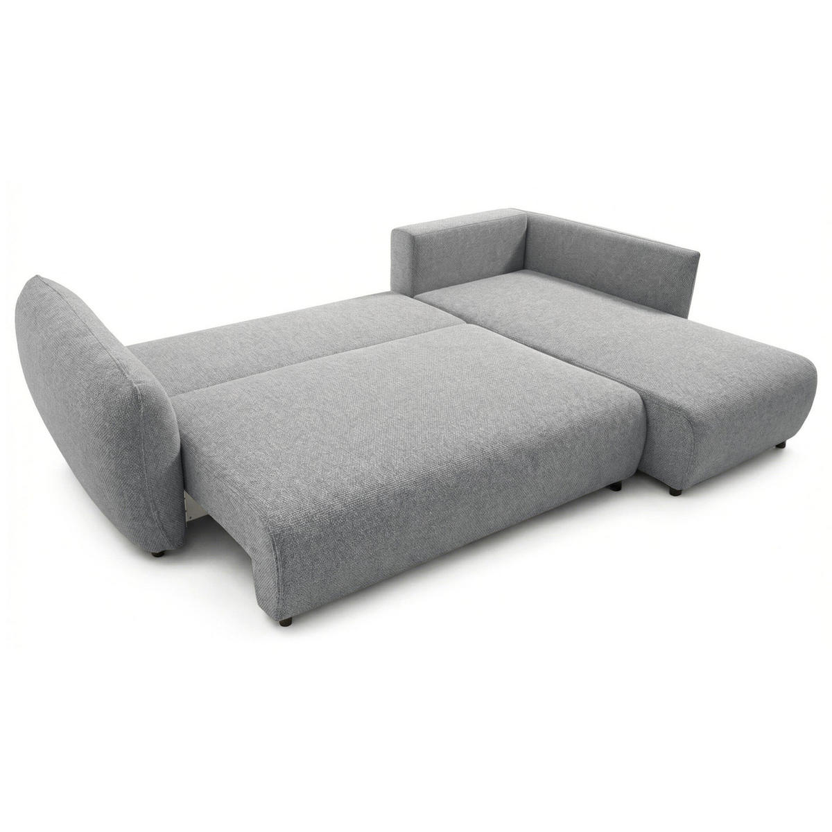 ROHOVÁ POHOVKA Zordo Šedý Žinylka Pravá Se Dvoma Úložnými Prostory - šedá, textil/plast (170/256cm) - Selsey