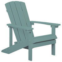 GARTENSTUHL Kunstholz türkis Adirondack - Türkis, Kunststoff (75/88/88cm) - Beliani