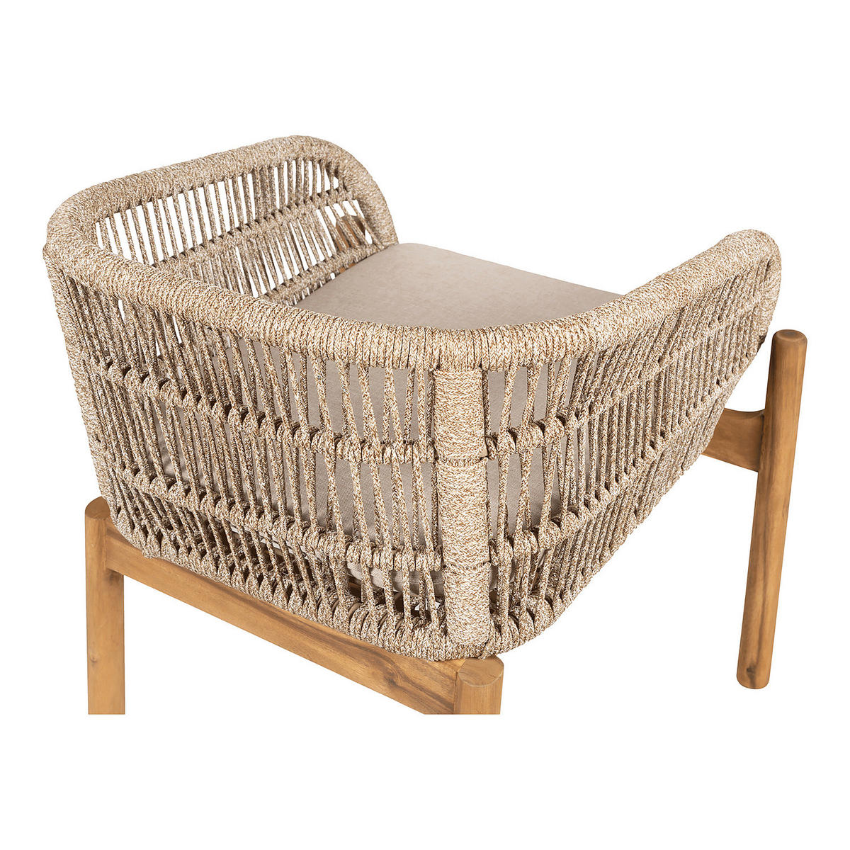 LOUNGESESSEL - 2er-Set - Beige / Braun - Polyester - Stahl - 65 x 71 x 65 cm - Beige/Braun, Holz/Textil (65/71/65cm) - home24