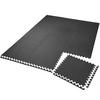 SCHUTZMATTENSET ,leichte Reinigung und flexibel erweiterbar,schwarz - Schwarz, Kunststoff (124/307cm) - tectake