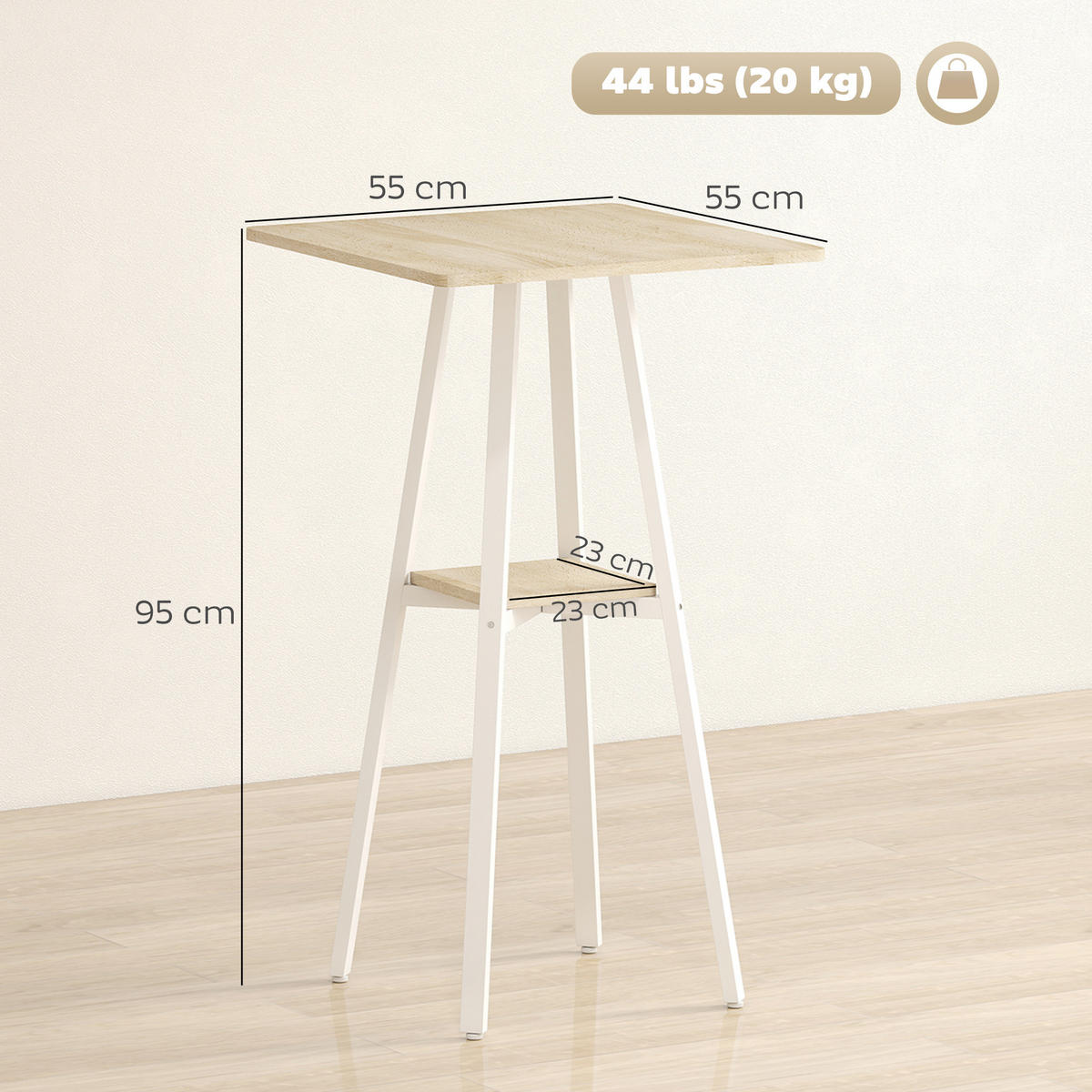 BARTISCH Naturholz 1 Stück - Beige, Metall (55/55/95cm) - GiPP