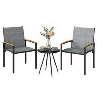 GARTEN-BEISTELLTISCHSET Grau gemischt 3 Stück - Beige, Naturmaterialien (63/55/84cm) - GiPP