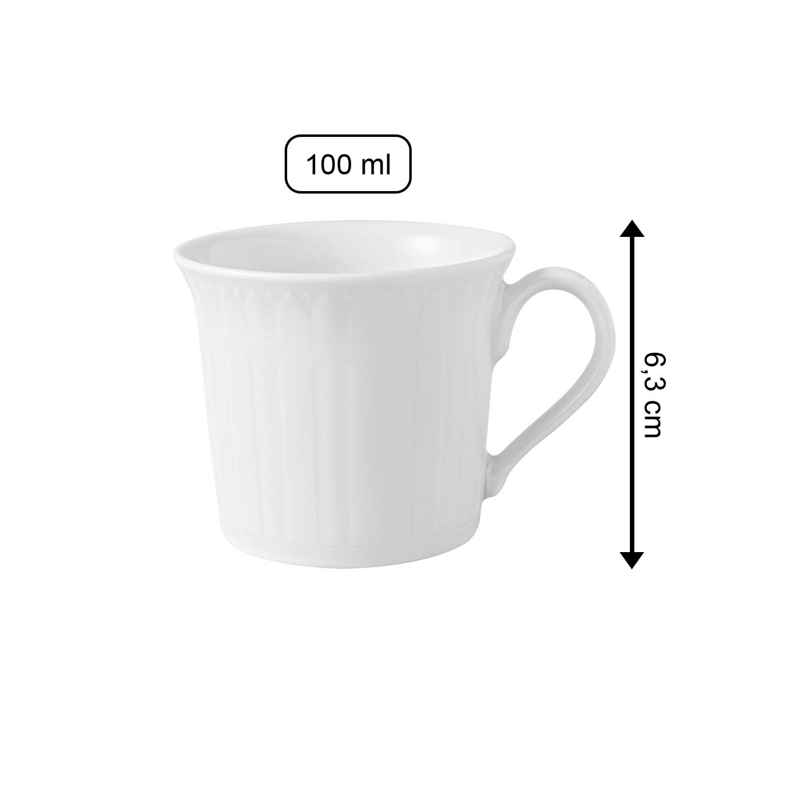 MOKKA- / ESPRESSOTASSEN Cellini weiß 100 ml 6er Set - Weiß, Keramik (0.1L) - Villeroy & Boch