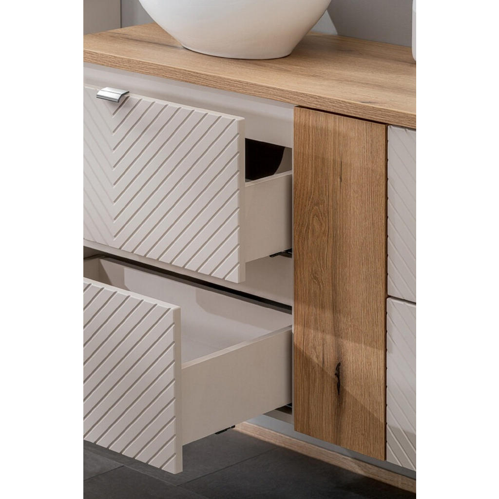 Thumbnail - Badmöbel-Set, Kaschmir, Eiche Artisan, Holz, Nachbildung, 60x57x40 cm, Badezimmer, Badmöbelsets & Badmöbelserien, Badmöb...