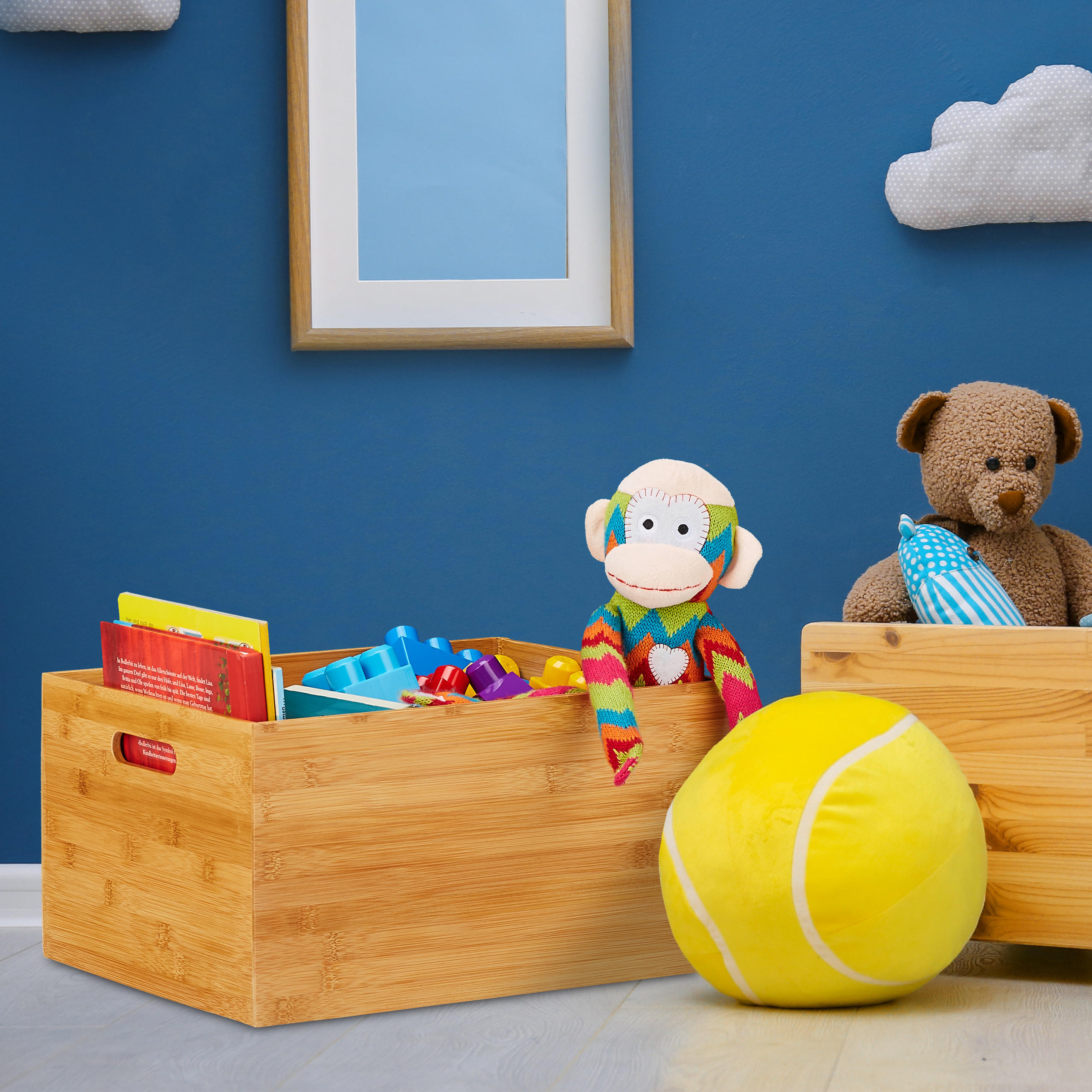 AUFBEWAHRUNGSKISTE - Hellbraun, Holz/Holzwerkstoff (30/21/40cm) - Relaxdays