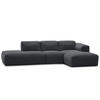 ECKSOFA mit Chaiselongue - Schwarz/Grau, Kunststoff/Textil (290/173cm) - home24
