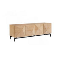 LOWBOARD ANJO Braun Holz - Schwarz/Braun, Holz/Metall (180/60/40cm) - KAWOLA