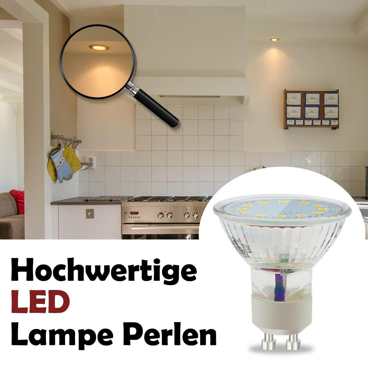 LED-LEUCHTMITTEL Aura II 5/5/5cm - Weiß, Glas (5/5cm) - Nettlife