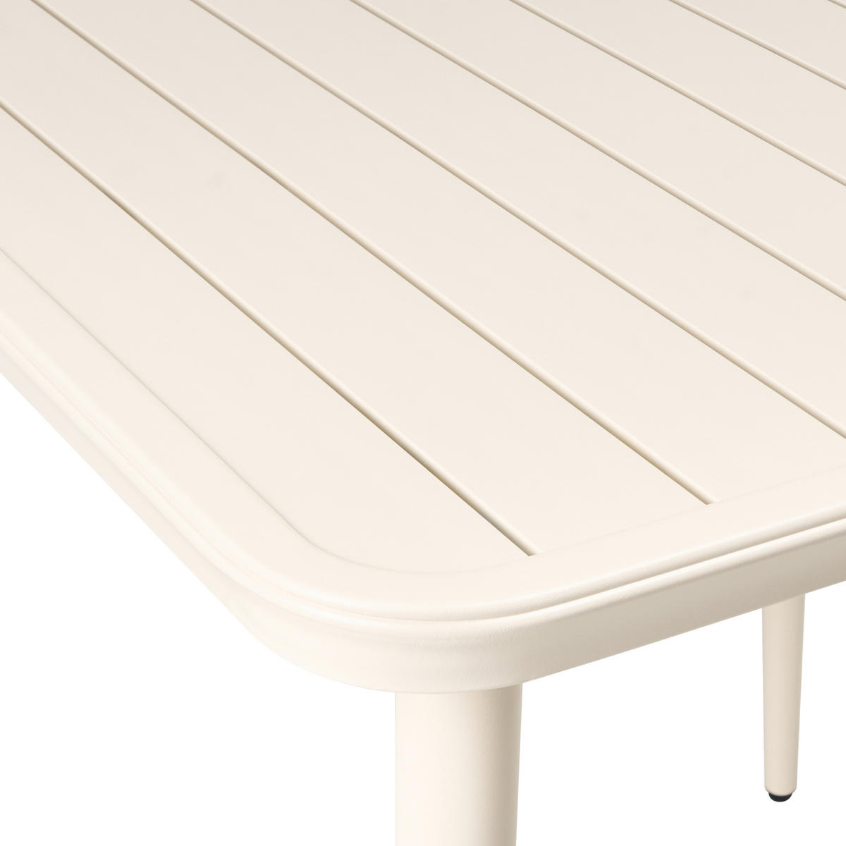GARTENTISCH 80/80 cm Hellbeige Naturno - Beige, Metall (80/80/77cm) - Beliani