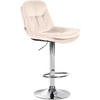 BARHOCKER Samt creme - Creme/Schwarz, Textil (46/94/54cm) - CLP