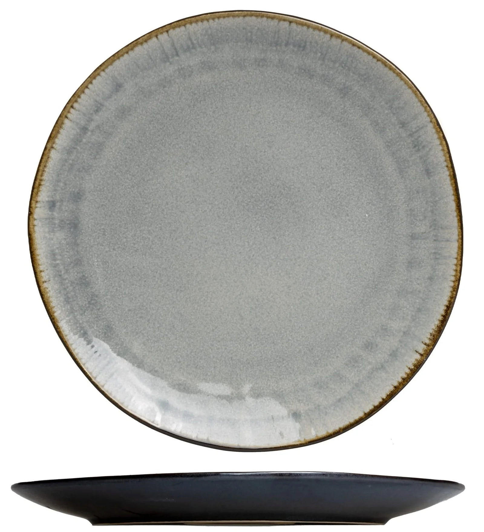 COOKINGLIFE Speiseteller Nola Warm Grey ø 27 cm - 6 Stück - Grau, Keramik (27cm) - Cookinglife