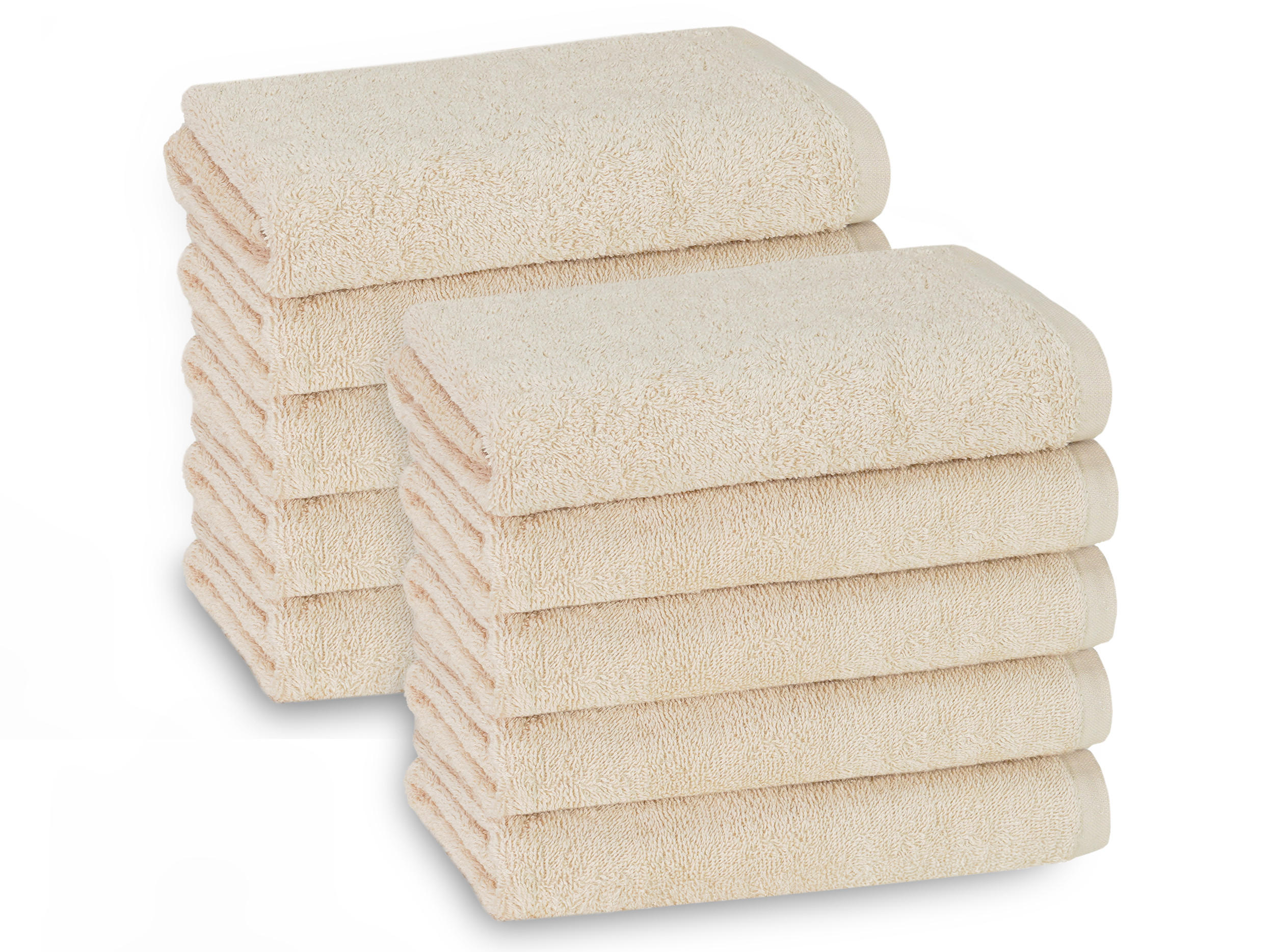 HANDTÜCHER, 10er-Set, 50x100 cm, 100% Baumwolle, Braun - Creme, Textil (50/100cm) - Zollner
