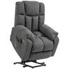 FERNSEHSESSEL mit Aufstehhilfe Elektrisch Relaxsessel mit Liegefunktion - Dunkelgrau, Textil (95/107/92cm) - HOMCOM