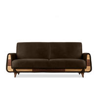 3-SITZER-SCHLAFSOFA GUSTAVO II mit Armlehnen, Braun - Braun, Holz/Holzwerkstoff (230/98/98cm) - KONSIMO®