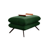 HOCKERBANK CHARME Smaragdgrün Cord - Smaragdgrün, Textil (90/45/60cm) - KAWOLA