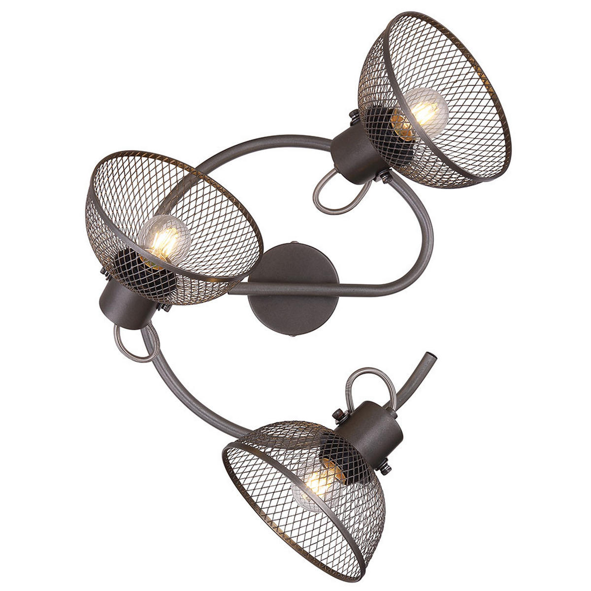 DECKENLEUCHTE MONIGA Metall Chrom Dunkel - Grau, Metall (30/30/20.6cm)