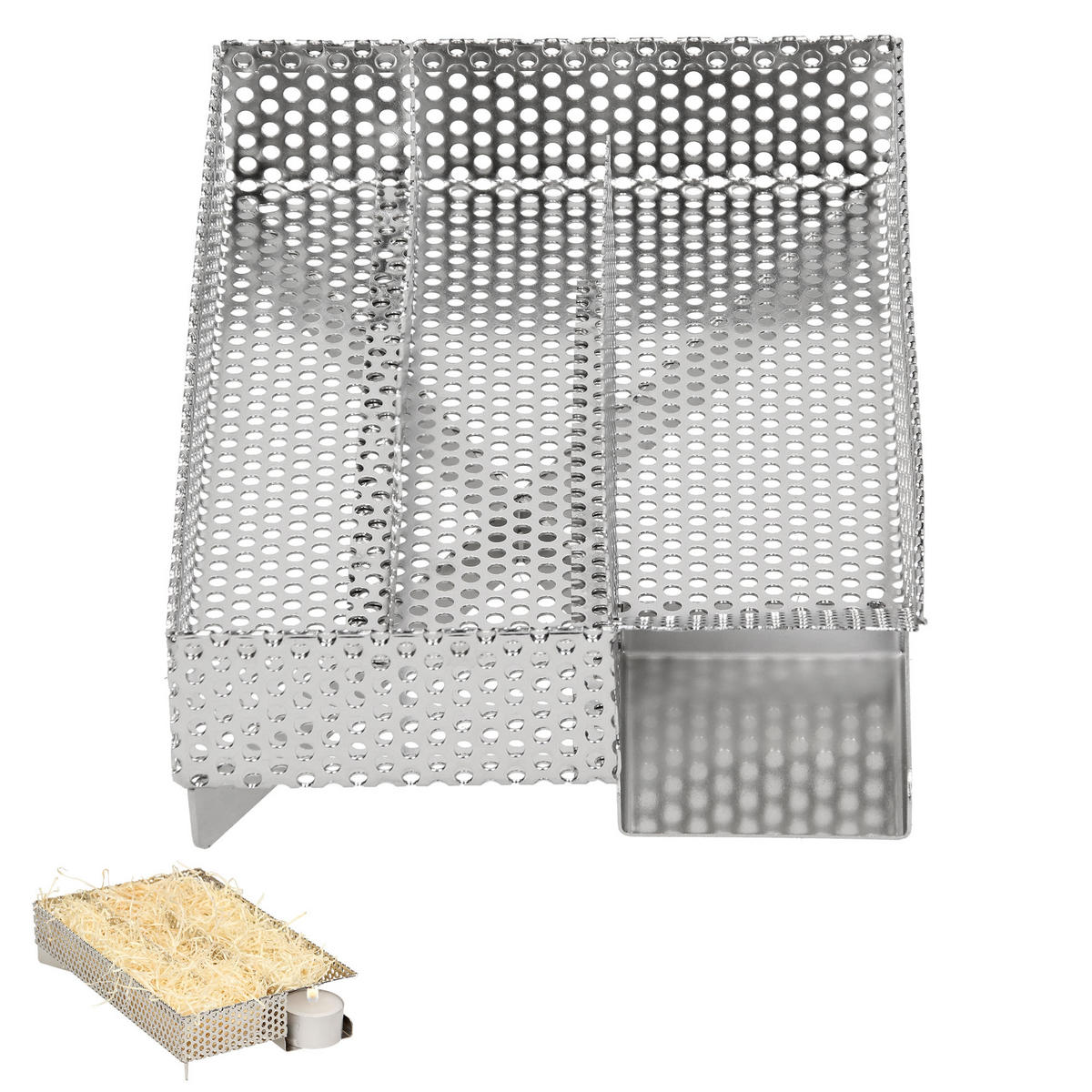 RÄUCHERBOX - Silberfarben, Metall (12.5/4.5/20cm) - ECD-Germany