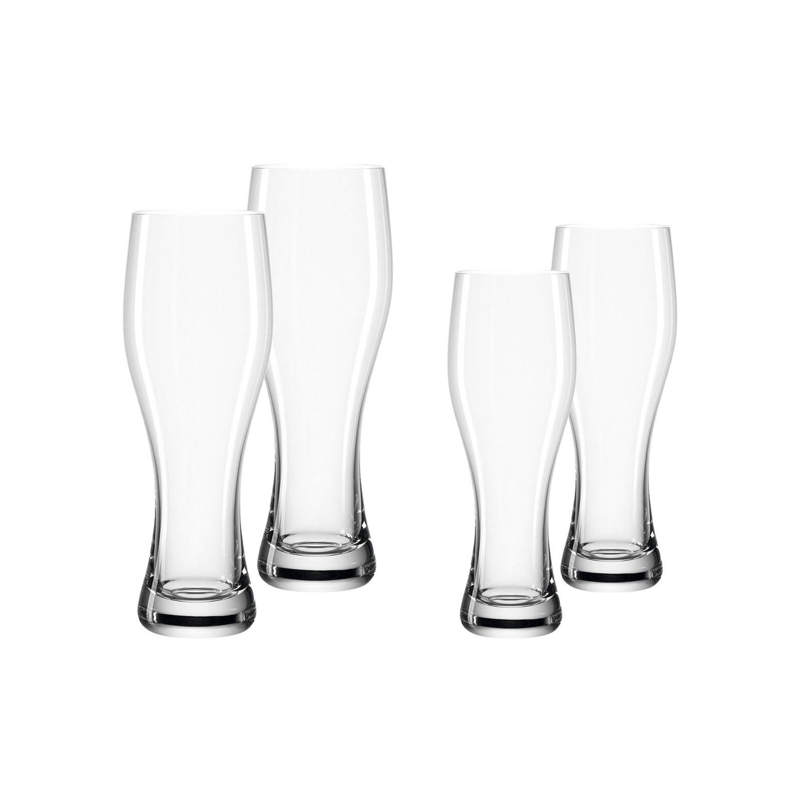WEIZENBIERGLÄSER Taverna transparent 4er Set - Transparent, Glas (0.001L) - Leonardo Living