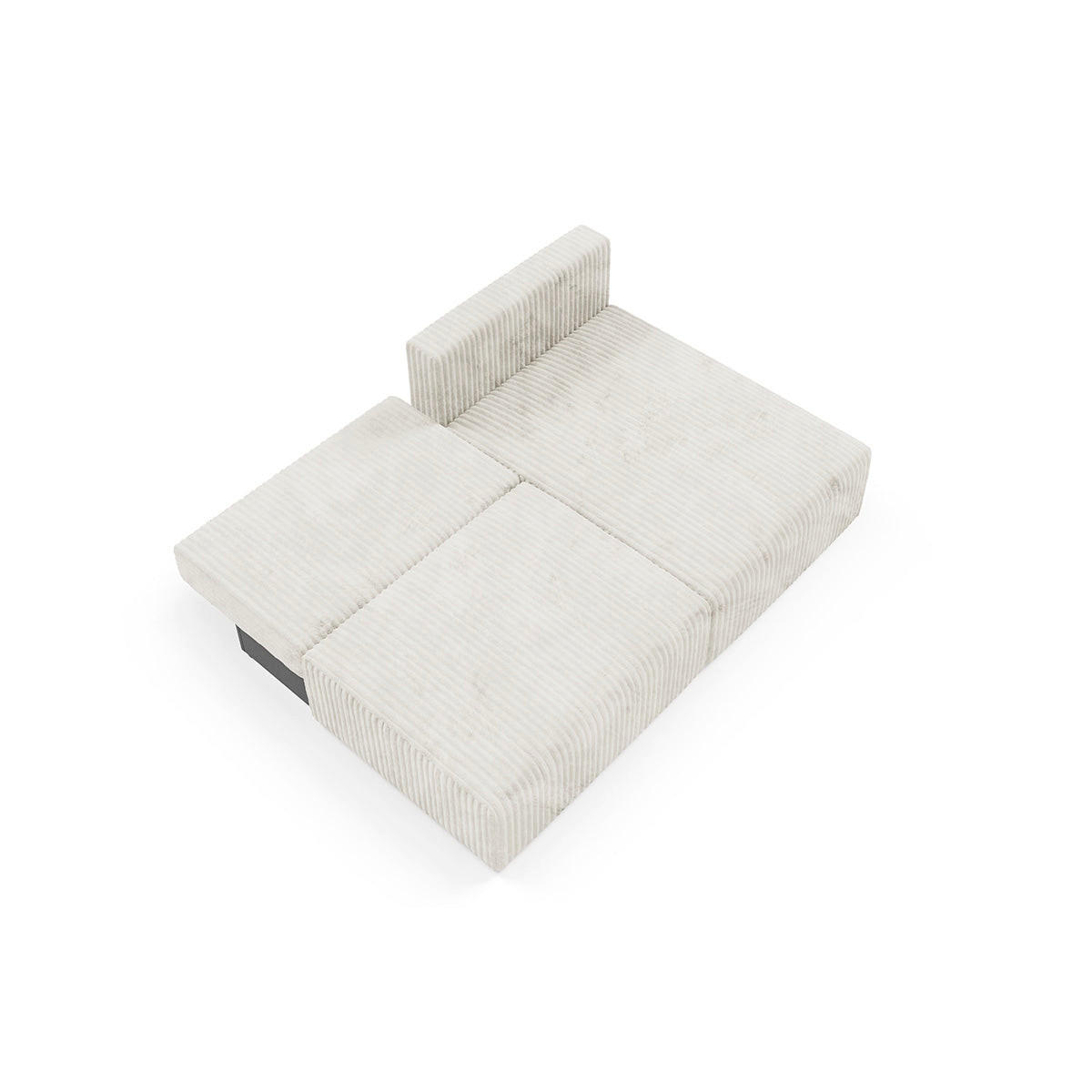 ECKSOFA Angela 3 Sitzplätze Weiß - Weiß, Holz (210/149cm) - Petits-meubles