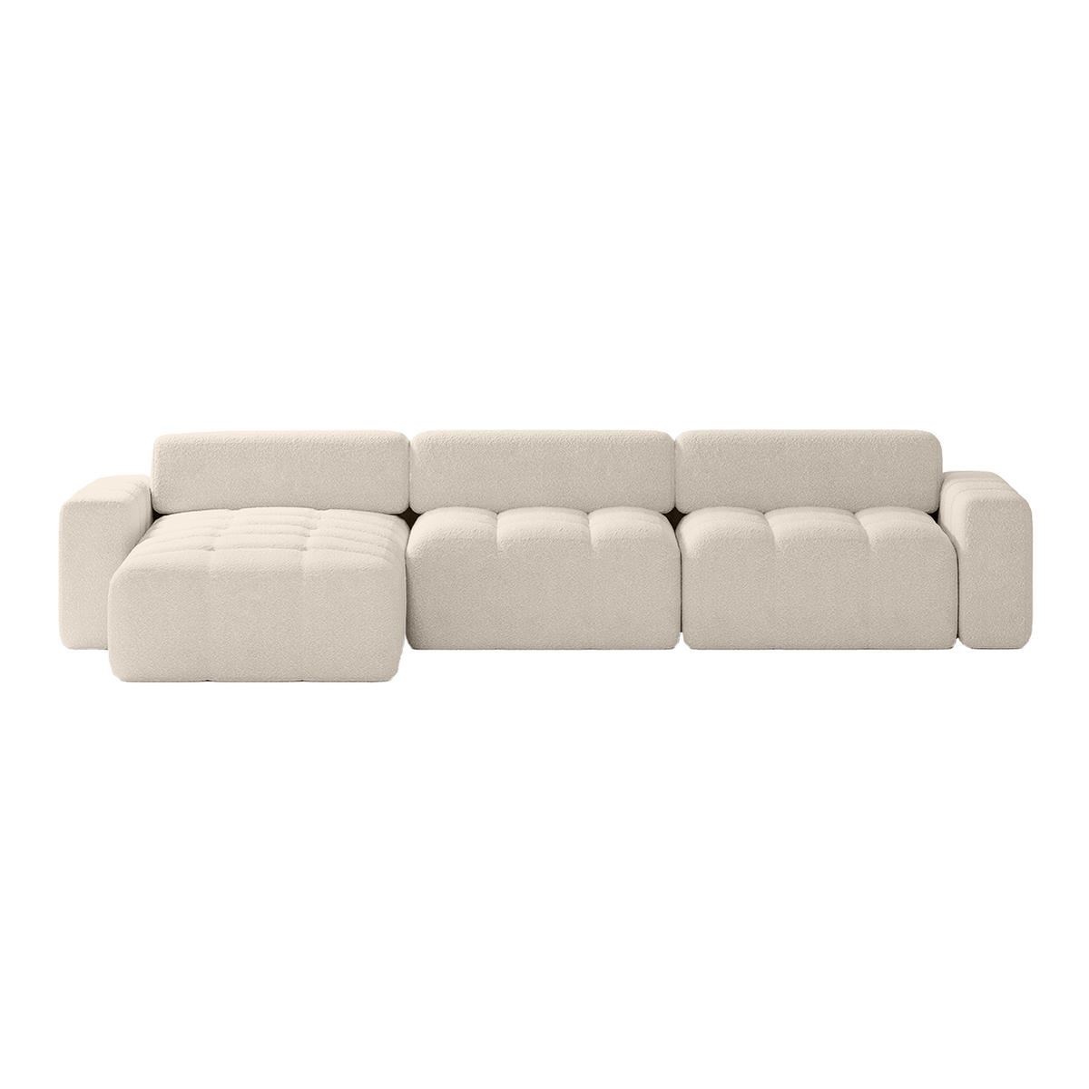 ECKSOFA RIFU SO mit Schlaffunktion, Beige - Beige, Textil (346/185cm) - Fedve