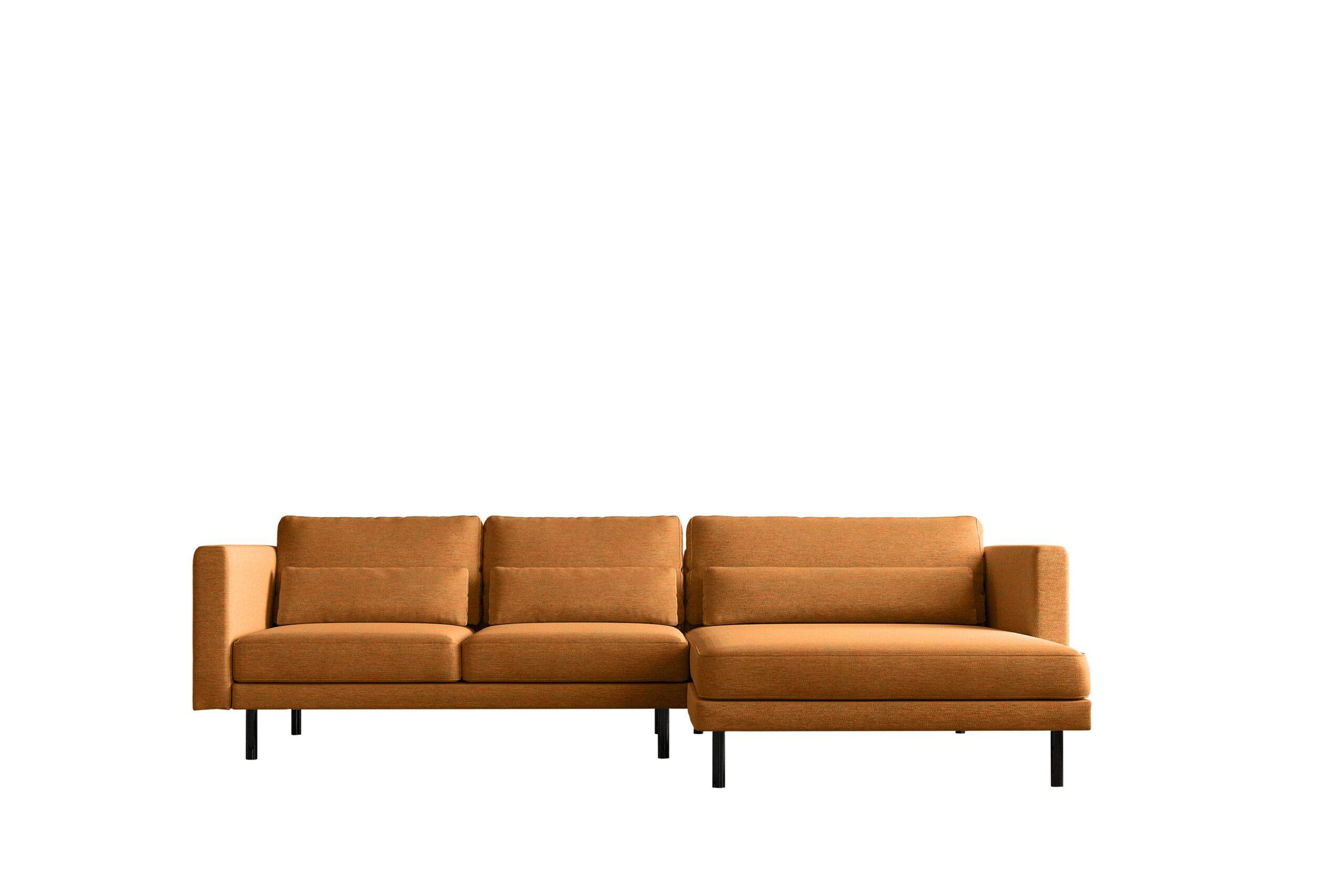 ECKSOFA L-form Dani Stoff Verita Kupfer Rechts - Kupferfarben, Holz (281/174cm) - Kaiser Möbel
